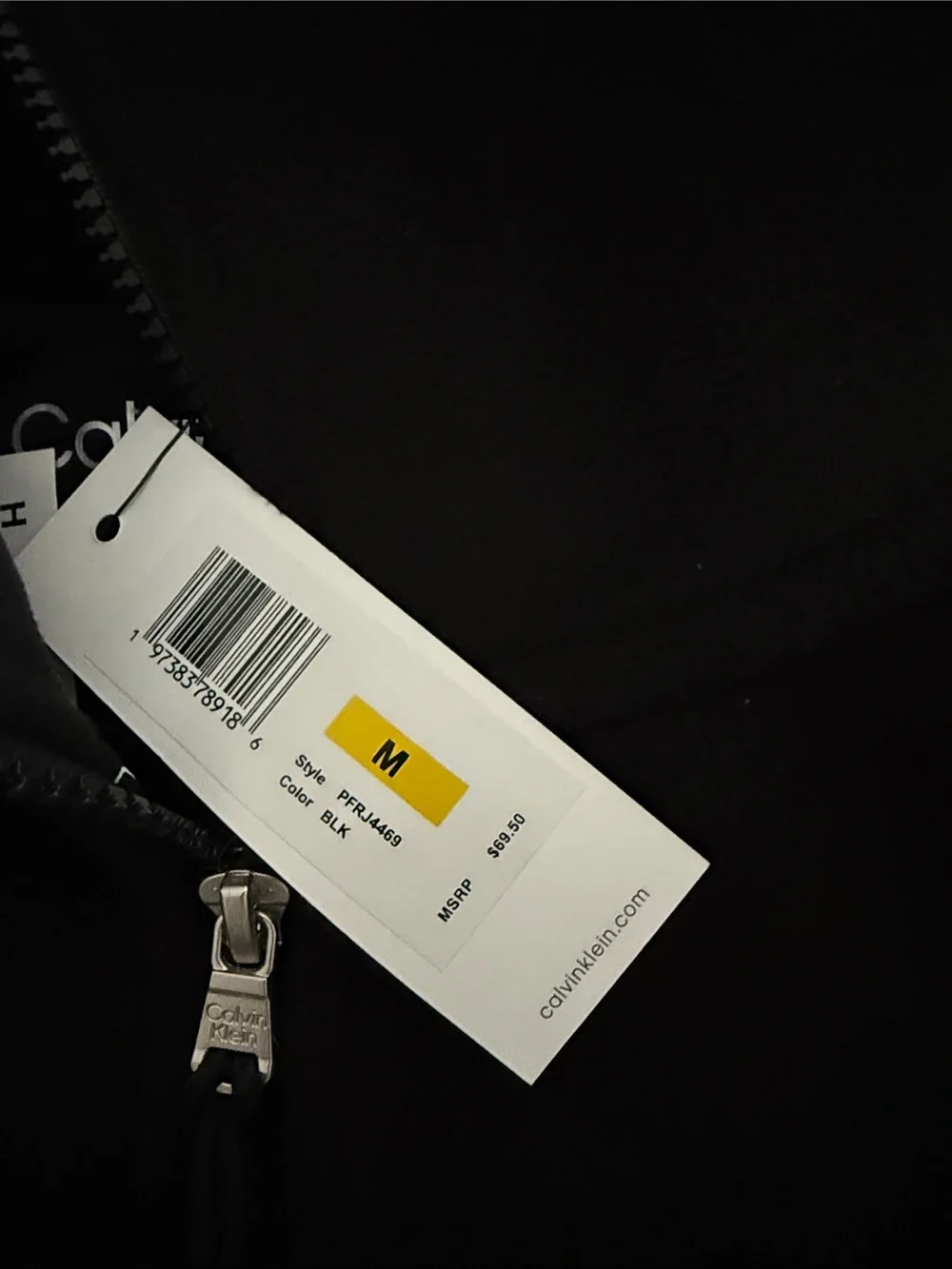 Calvin Klein Black Zip-Up Fleece Jacket